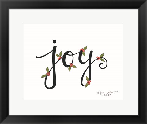 Framed Joy with Berries Print