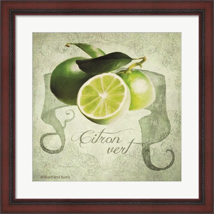 Framed Vintage Limes Citron Print