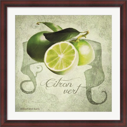 Framed Vintage Limes Citron Print