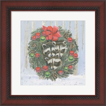 Framed Christmas Critters Bright VI Print