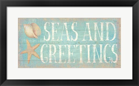 Framed Pastel Coast Greetings Print