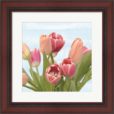 Framed Fresh Spring Tulips IV Print