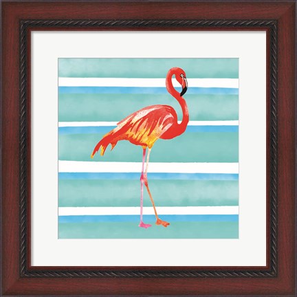 Framed Tropical Life Flamingo II Print