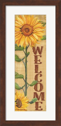 Framed Welcome Sunflower Print