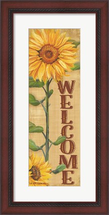 Framed Welcome Sunflower Print