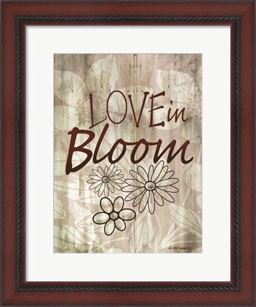 Framed Love Blooms Here Print