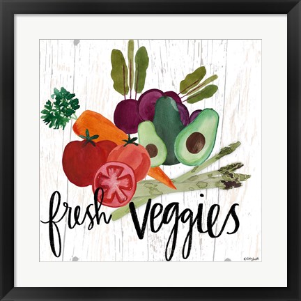 Framed Fresh Veggies Print