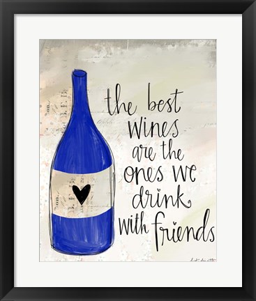 Framed Wine and Friends Print