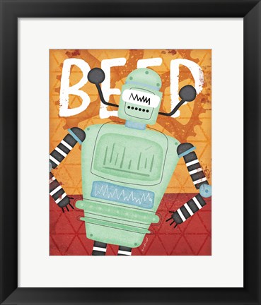 Framed Beep Bot Print