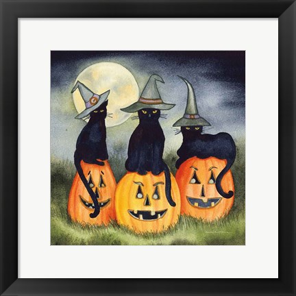 Framed Haunting Halloween Night II No Border Print