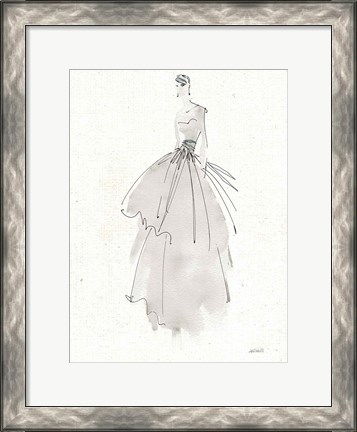 Framed La Fashion II Gray v2 Print