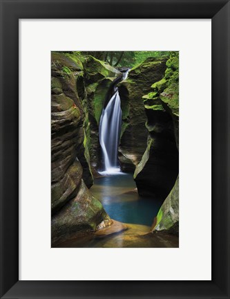 Framed Corkscrew Falls Ohio Print