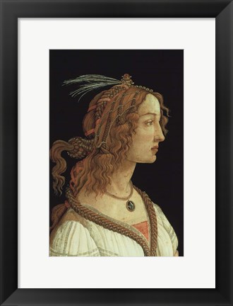 Framed Portrait of a Young Woman, 1485 Print