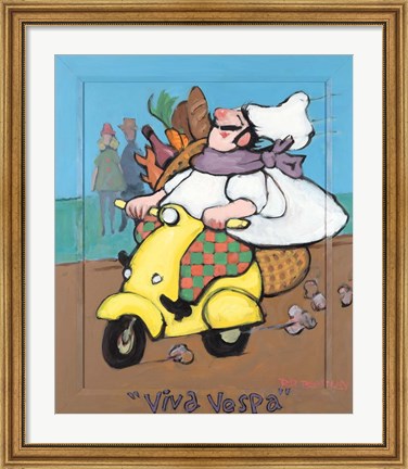 Framed Viva Vespa Print