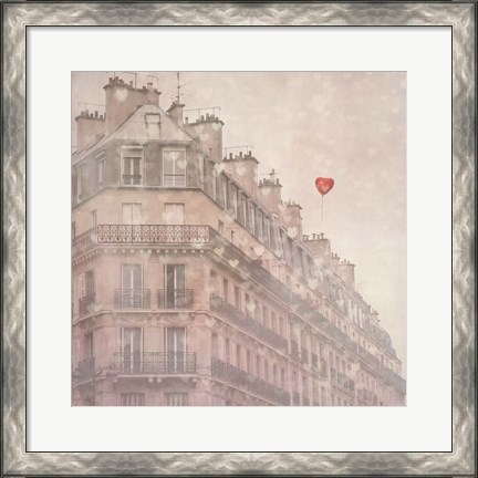 Framed Heart Paris Print