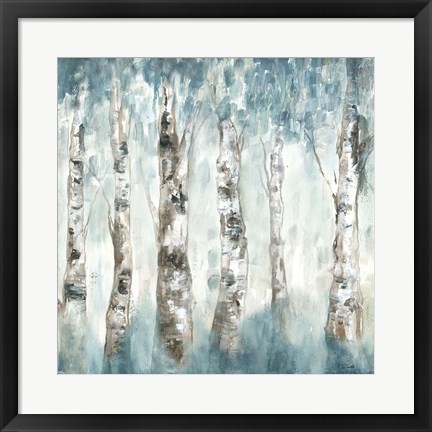 Framed Winter Aspen Fog Print