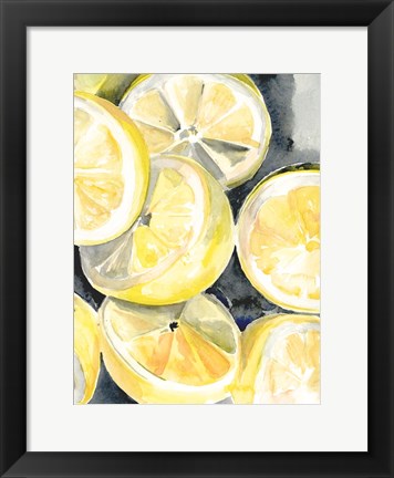 Framed Lemon Slices I Print