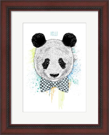 Framed Hello Panda Print