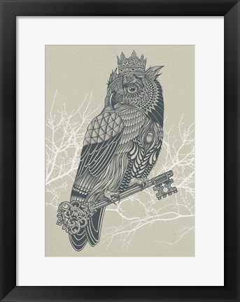 Framed Owl King Print