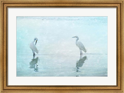 Framed White Cranes Print
