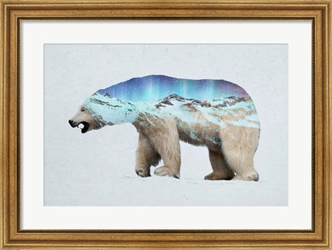 Framed Arctic Polar Bear Print