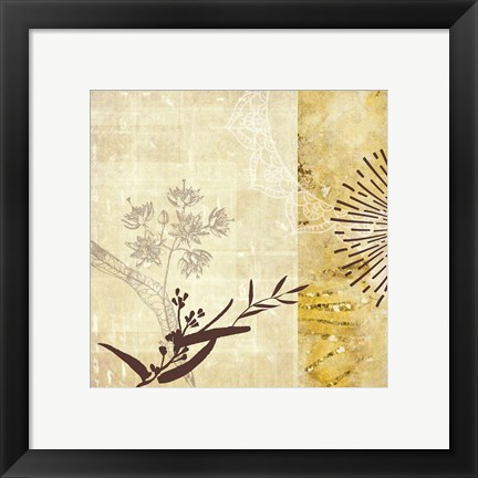 Framed Golden Henna Breeze 1 Print