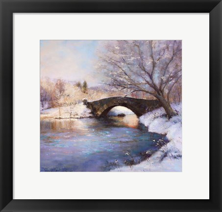 Framed Central Park Bridge Print