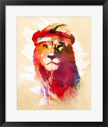 Framed Gym Lion Print