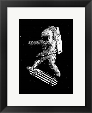 Framed Kickflip in Space Print