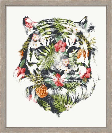 Framed Tropical Tiger Print