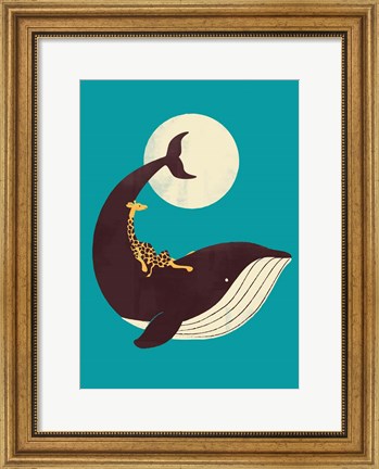 Framed Giraffe and the Whale Print