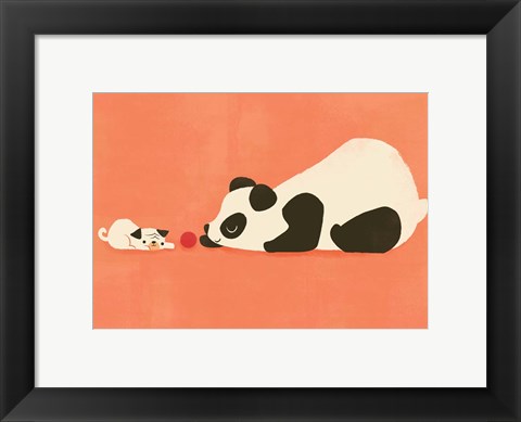 Framed Pug and the Panda Print