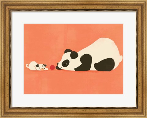 Framed Pug and the Panda Print