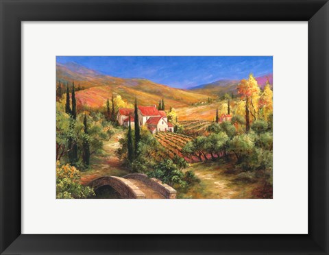 Framed Tuscan Bridge Print