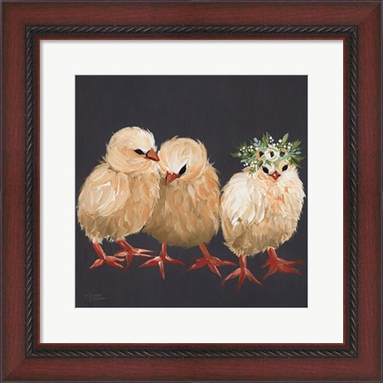 Framed Chick Trio Print
