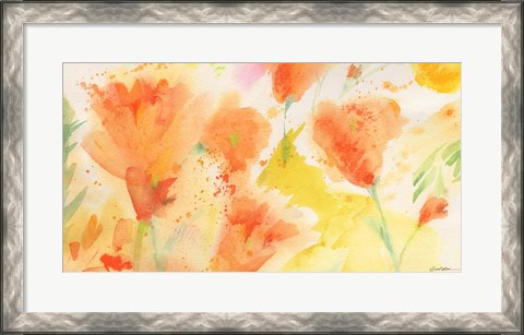 Framed Windblown Poppies #1 Print