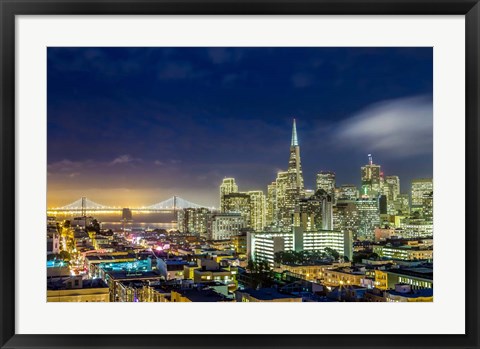 Framed San Francisco Holiday Lights Print