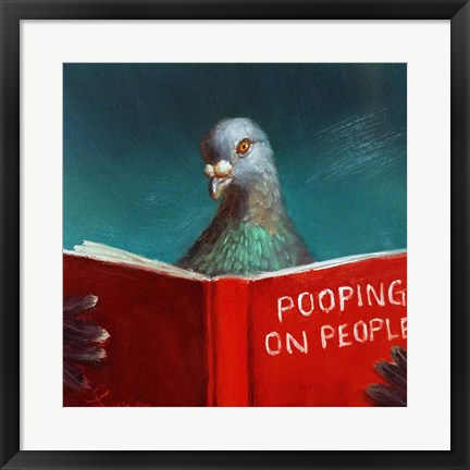 Framed Pooping on People Print