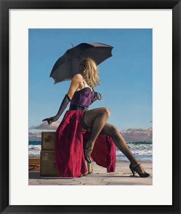 Framed On Crescent Beach Print