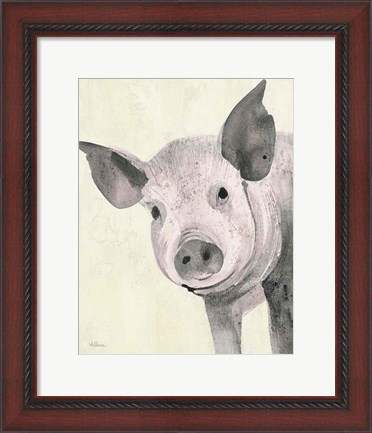 Framed Oink Pink Crop Print
