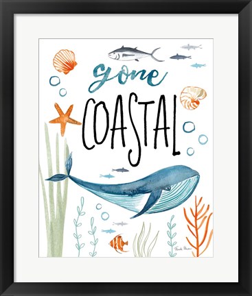 Framed Whale Tale I Gone Coastal Print