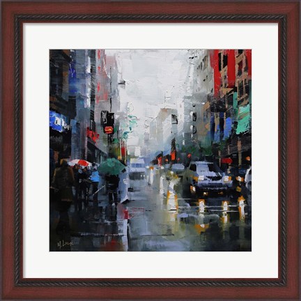 Framed St. Catherine Street Rain Print