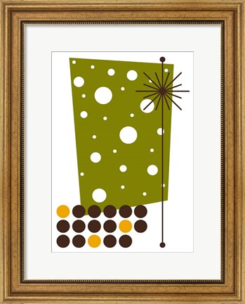 Framed Yucca in Green Print