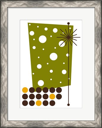 Framed Yucca in Green Print