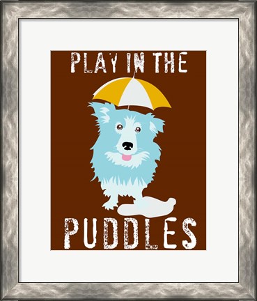 Framed Play in the Puddles Print
