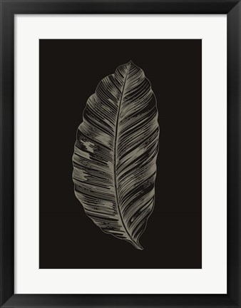 Framed Black Leaf Print