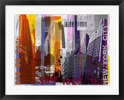 Framed New York Sky Urban Print