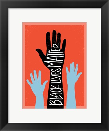 Framed Black Lives Matter - Hands Print