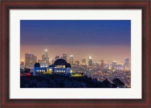 Framed L.A. Skyline with Griffith Observatory Print