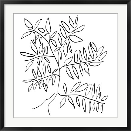 Framed Black and White Tree Print